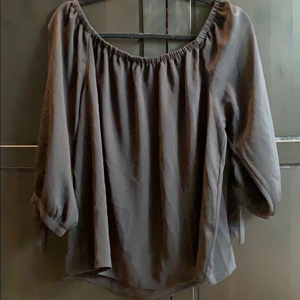 Black blouse.
